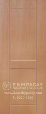 Fatima flush door design with vertical and horizontal groove at E & M Pacay Furniture and Sash Shop Philippines